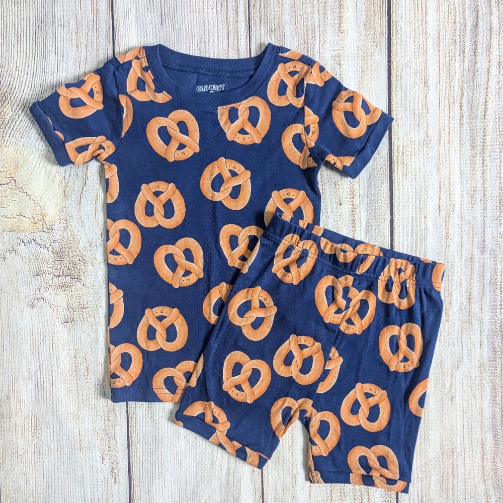 Kids Pretzel Print PJ Set